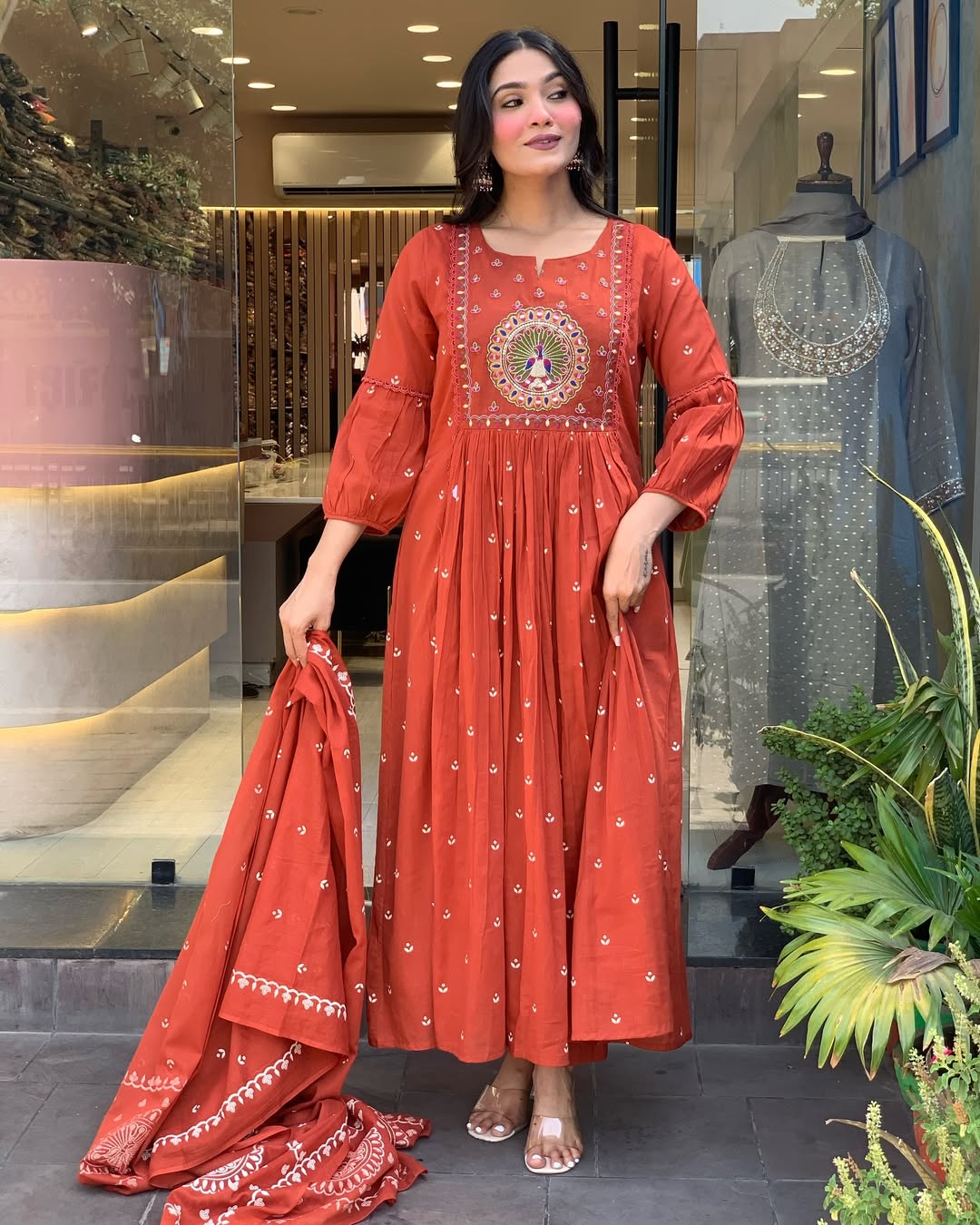 Jaipur Kurta Beautiful Pure Cotton Kurta And Pant With Dupatta