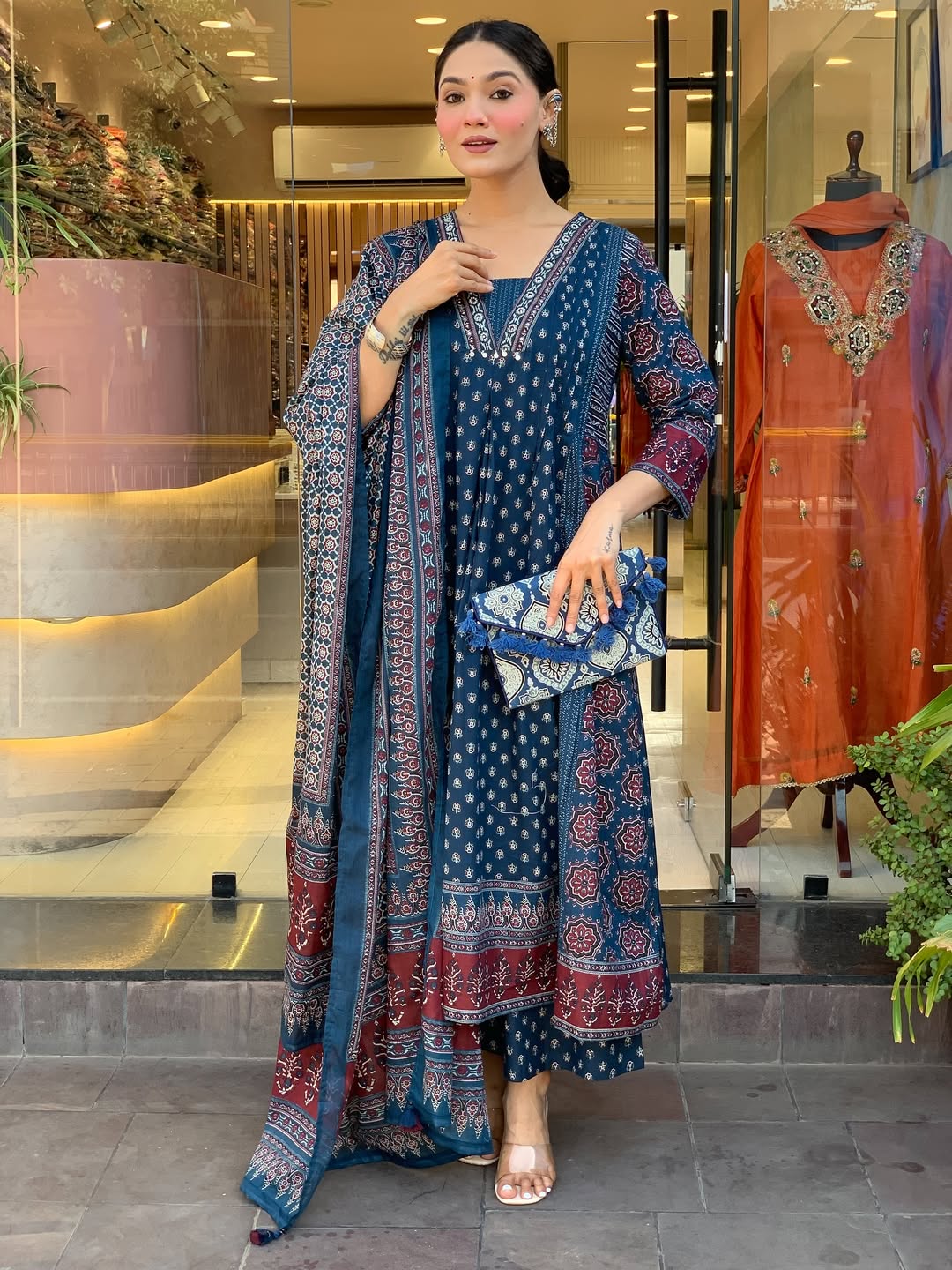Jaipur Kurta Premium Mul Cotton Kurta And Palazoo With Dupatta