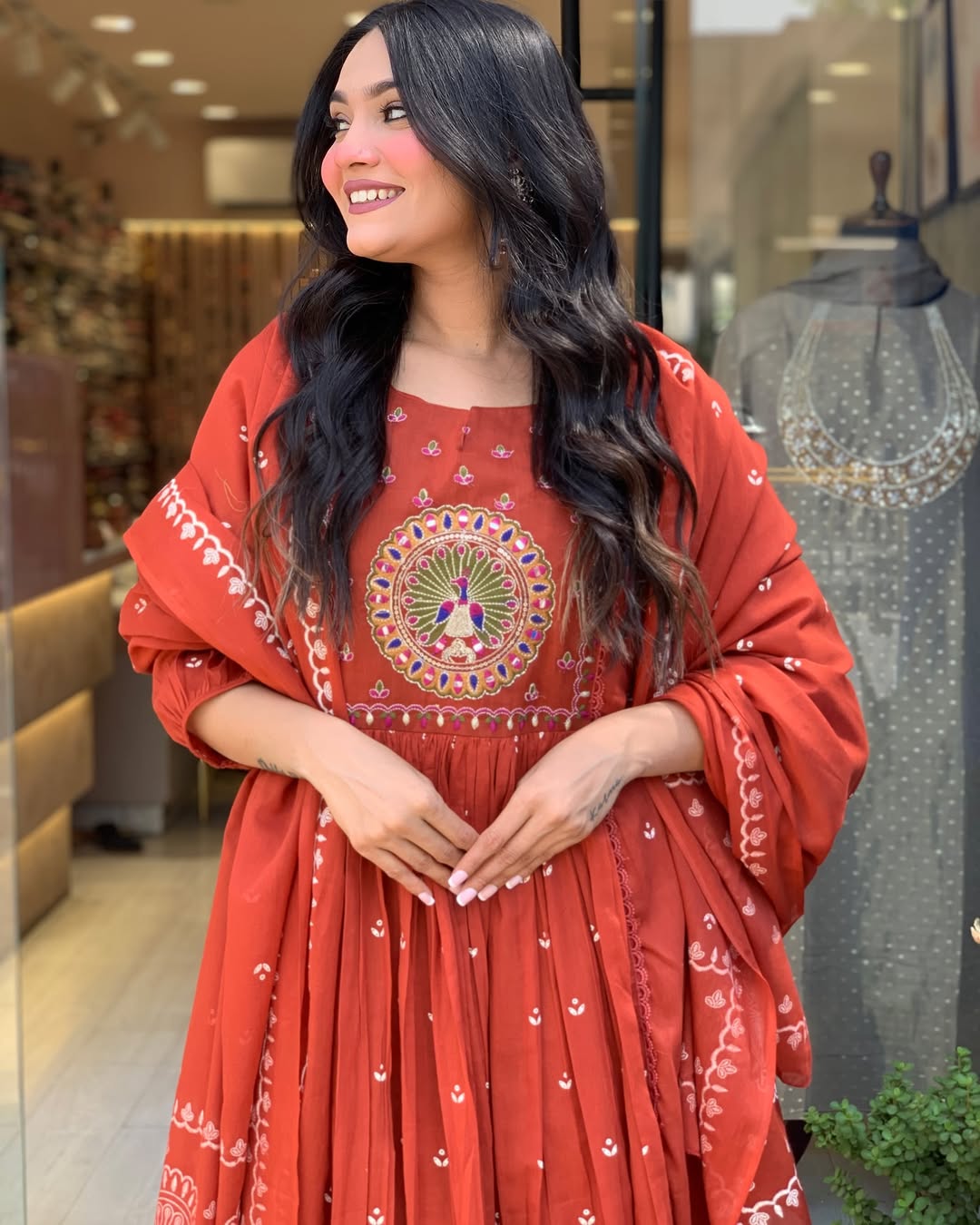 Jaipur Kurta Beautiful Pure Cotton Kurta And Pant With Dupatta