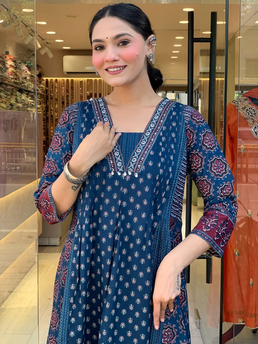 Jaipur Kurta Premium Mul Cotton Kurta And Palazoo With Dupatta