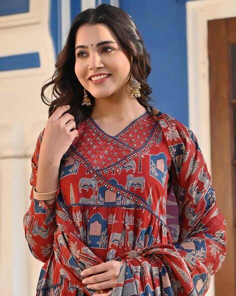 Jaipur Kurta Women Printed Anarkali Kurta Set
