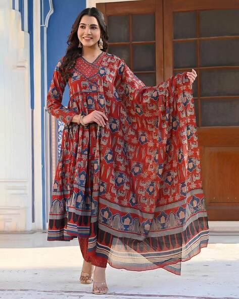 Jaipur Kurta Women Printed Anarkali Kurta Set