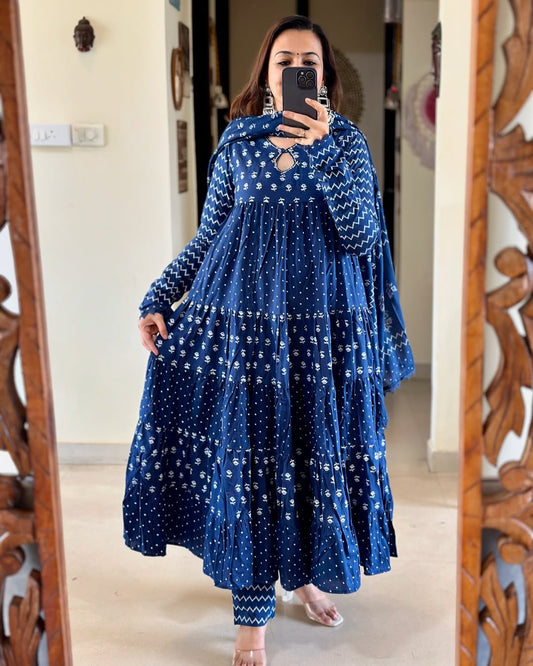 Jaipur Kurta Pure Cotton Kurta and Pants with Dupatta