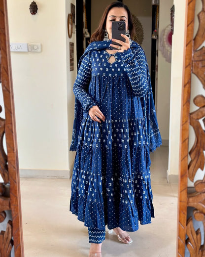 Jaipur Kurta Pure Cotton Kurta and Pants with Dupatta