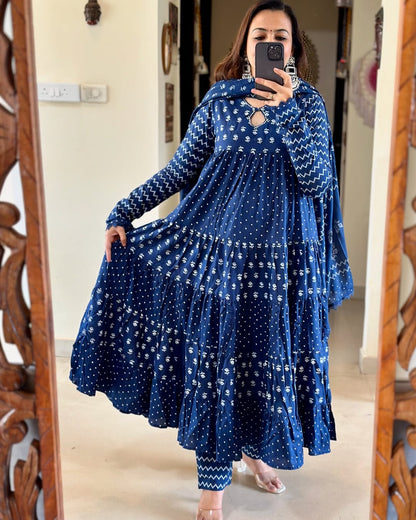 Jaipur Kurta Pure Cotton Kurta and Pants with Dupatta