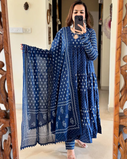 Jaipur Kurta Pure Cotton Kurta and Pants with Dupatta