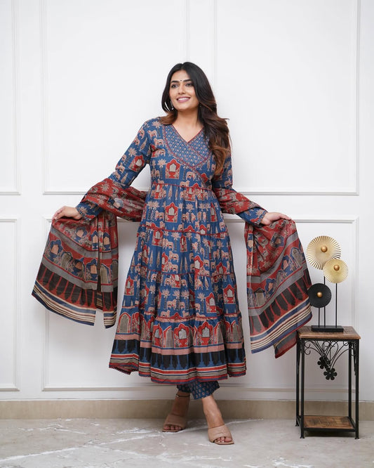 Jaipur Kurta new cotton Anarkali duppata set