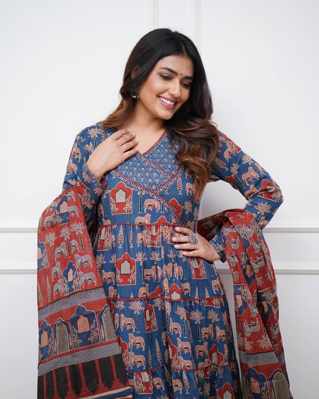 Jaipur Kurta new cotton Anarkali duppata set