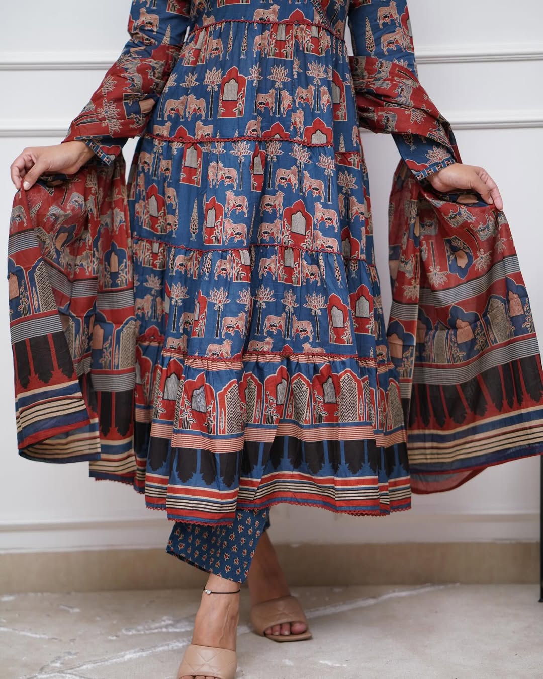 Jaipur Kurta new cotton Anarkali duppata set