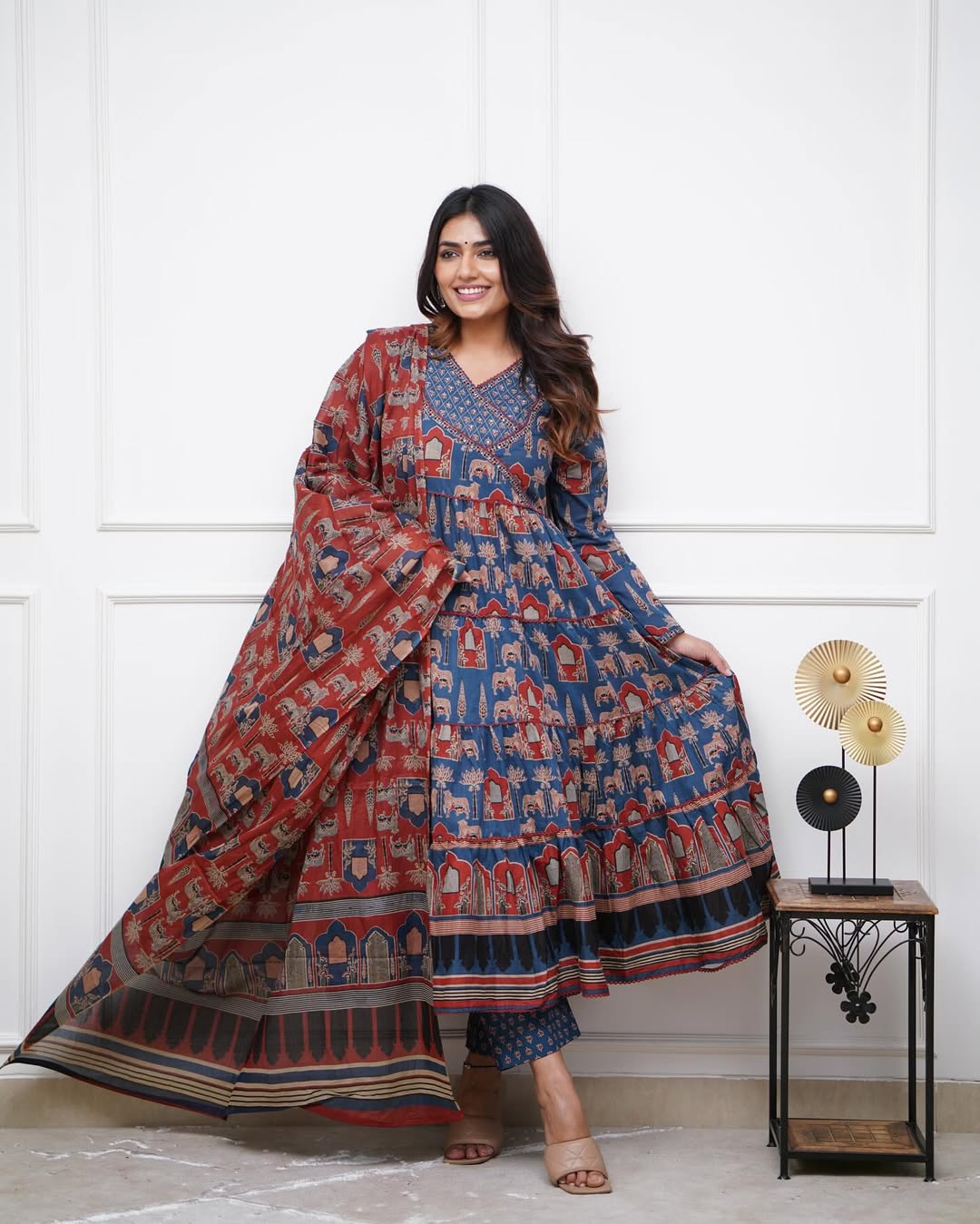 Jaipur Kurta new cotton Anarkali dupatta set