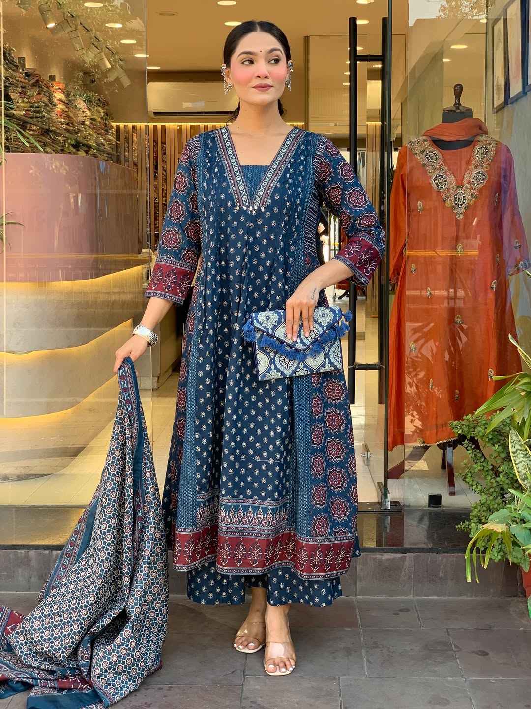 Jaipur Kurta Premium Mul Cotton Kurta And Palazoo With Dupatta