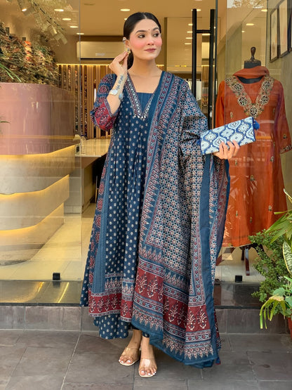 Jaipur Kurta Premium Mul Cotton Kurta And Palazoo With Dupatta