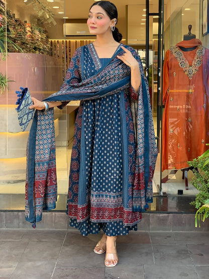 Jaipur Kurta Premium Mul Cotton Kurta And Palazoo With Dupatta