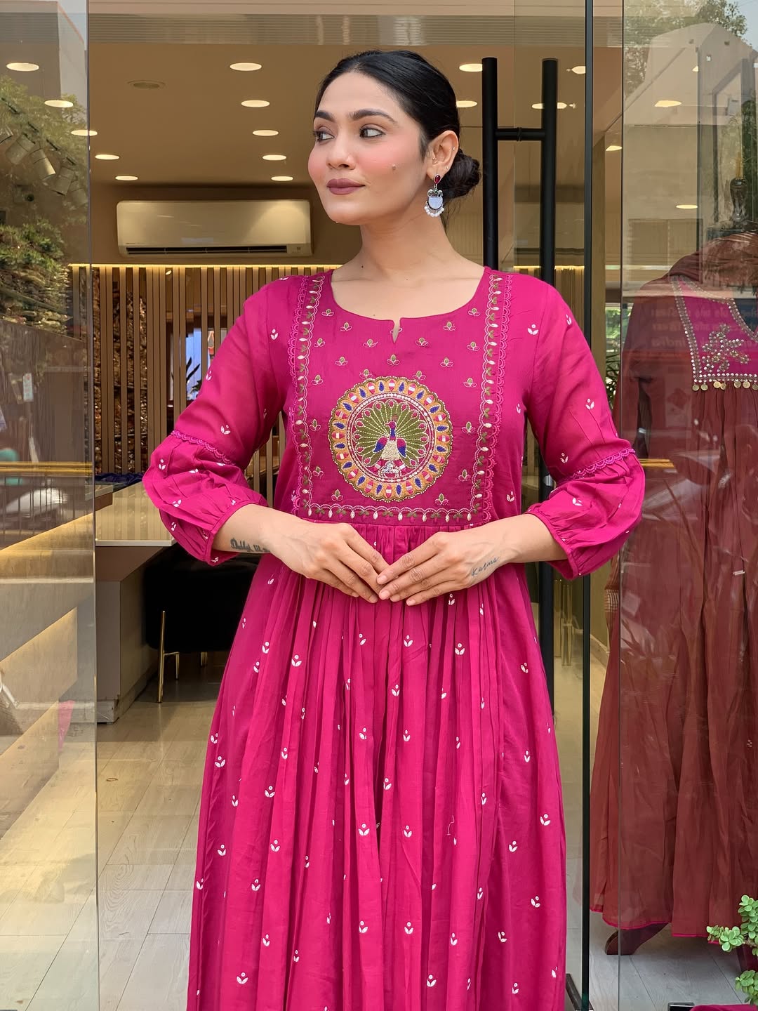 Jaipur Kurta Pink Premium Mul Cotton Kurta Suit With Dupatta