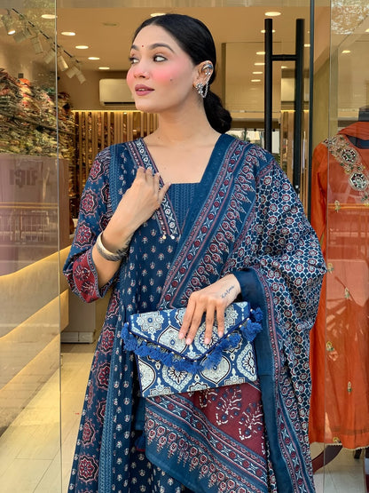 Jaipur Kurta Premium Mul Cotton Kurta And Palazoo With Dupatta
