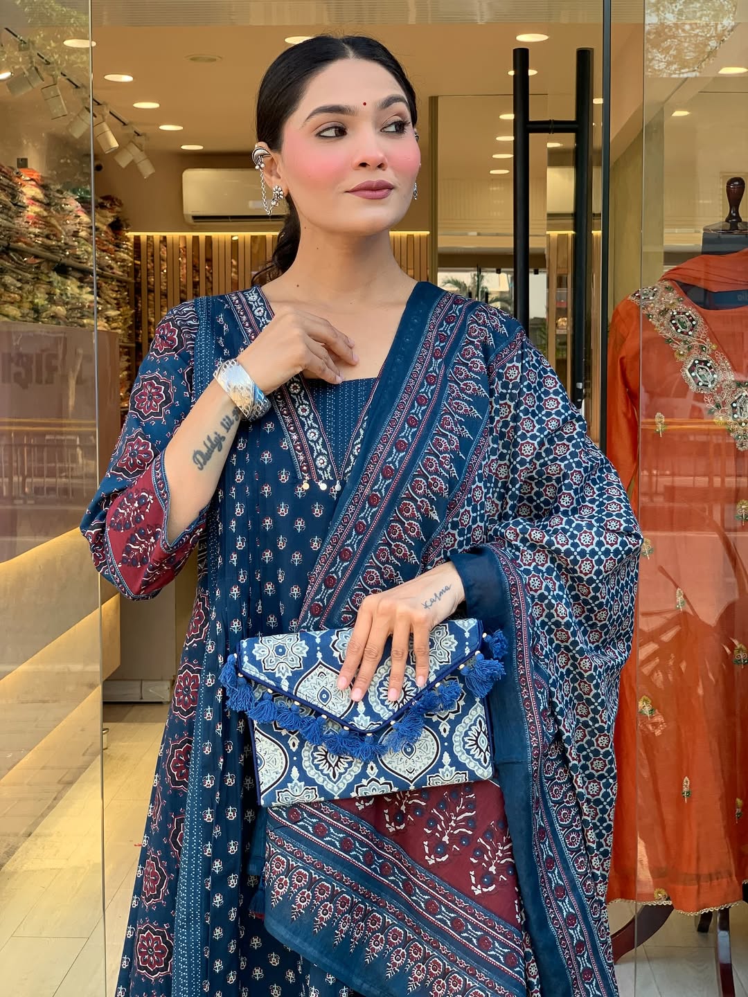 Jaipur Kurta Premium Mul Cotton Kurta And Palazoo With Dupatta