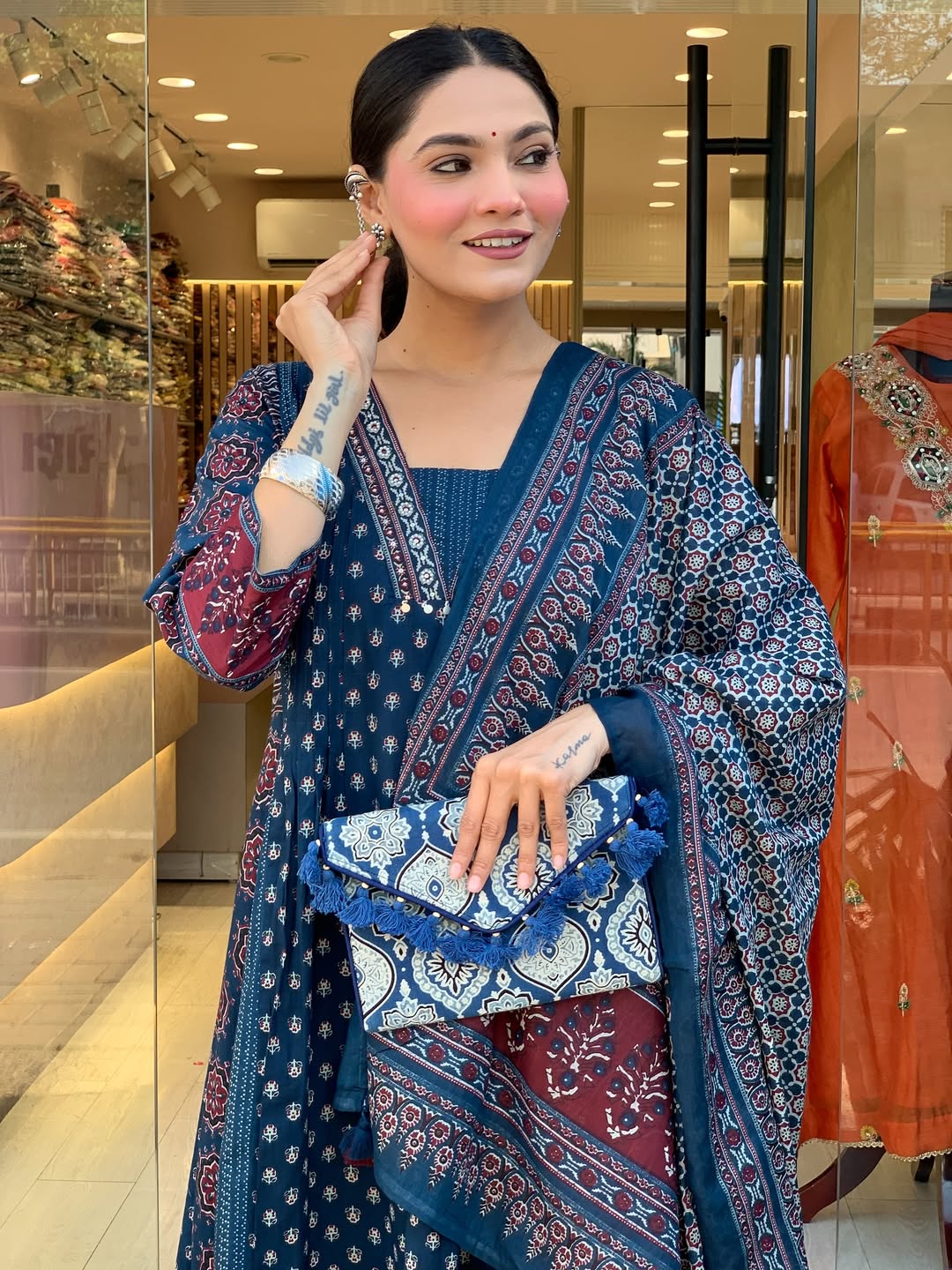 Jaipur Kurta Premium Mul Cotton Kurta And Palazoo With Dupatta