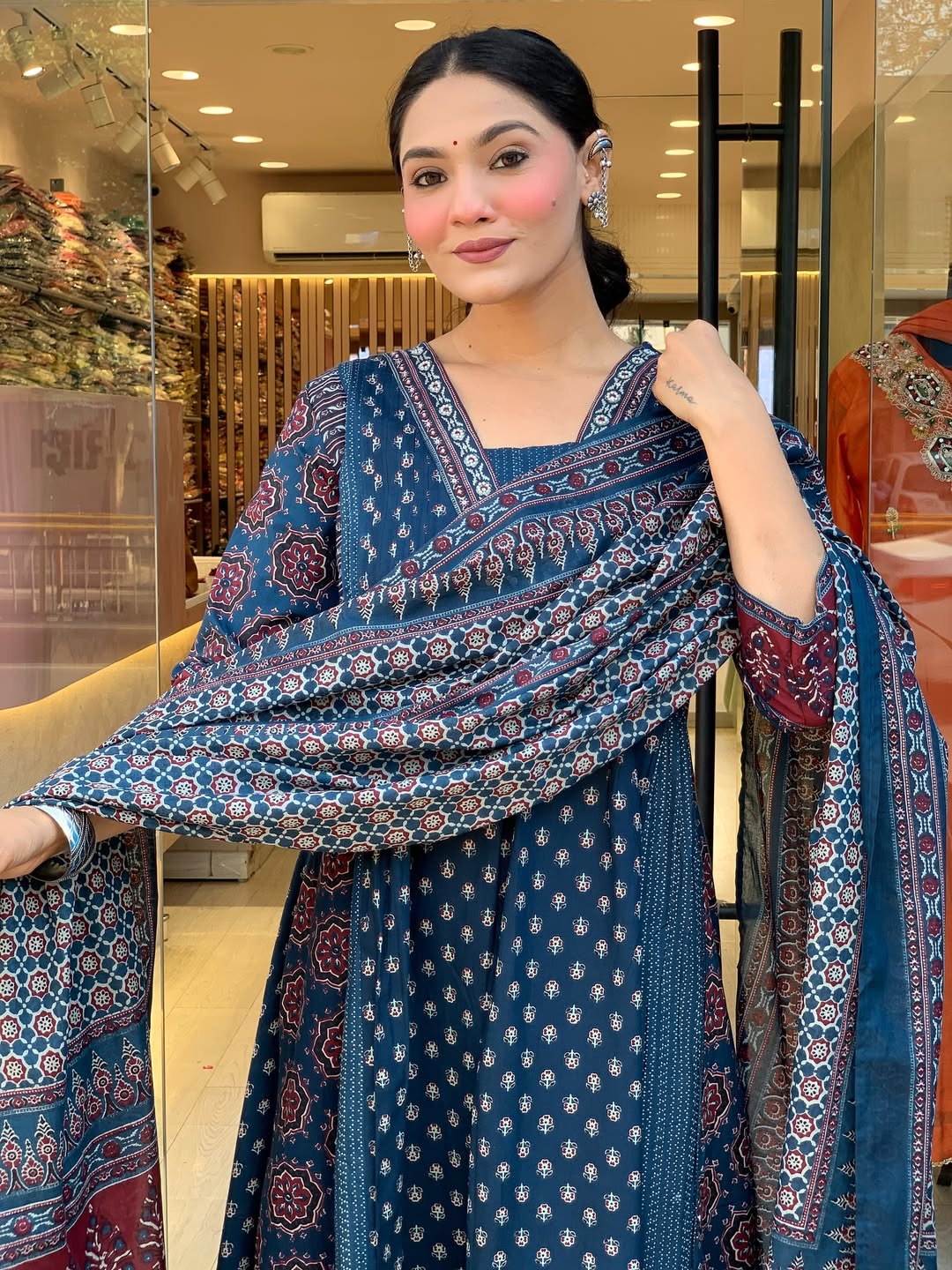 Jaipur Kurta Premium Mul Cotton Kurta And Palazoo With Dupatta