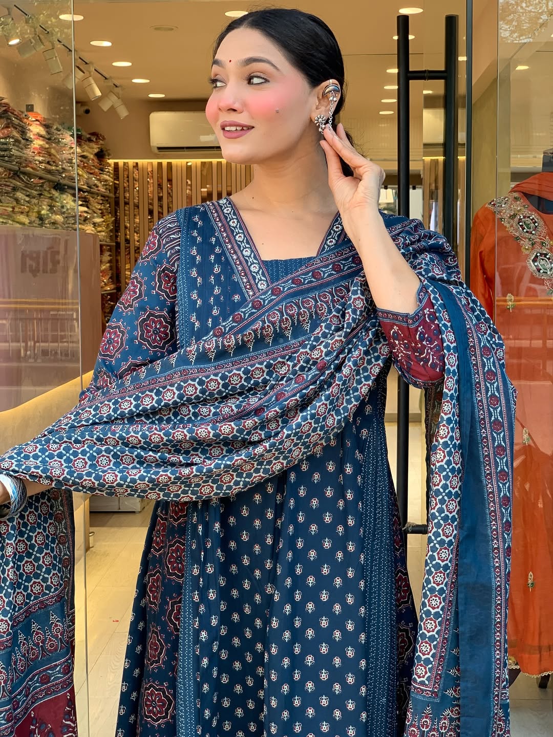 Jaipur Kurta Premium Mul Cotton Kurta And Palazoo With Dupatta