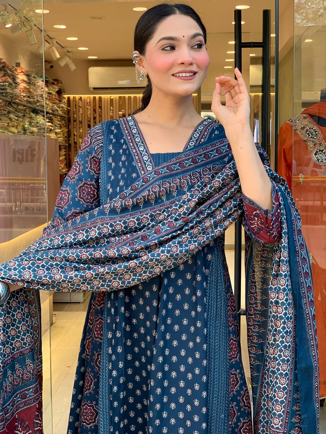 Jaipur Kurta Premium Mul Cotton Kurta And Palazoo With Dupatta