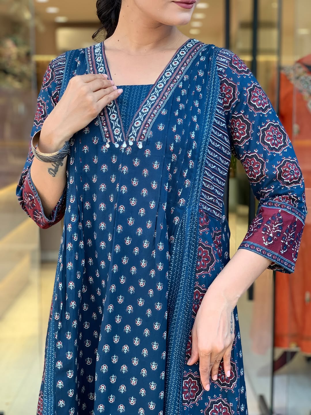Jaipur Kurta Premium Mul Cotton Kurta And Palazoo With Dupatta