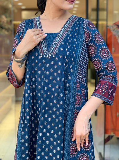 Jaipur Kurta Premium Mul Cotton Kurta And Palazoo With Dupatta